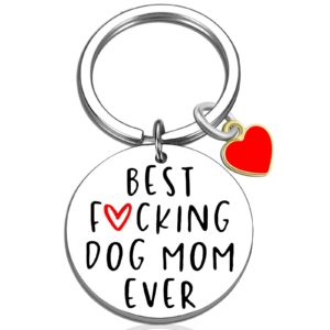 dog mom gifts best dog mom ever keychain funny gifts for dog lovers women mothers day birthday christmas gifts for dog mom dog themed gifts keyring gag gifts for new puppy owners