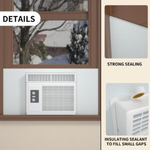 Window Air Conditioner Side Insulated Panel, 1PIC Full Surround Insulation Panels Window Seal Kit, WinterSummer Winter Heat and Draft Insulating,Insulation Foam Material SBR (WHITE)