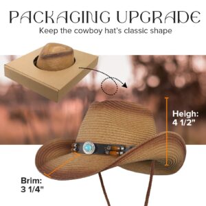 EW East Water Straw Cowboy Hats for Men Women Cowgirl Hat Cowboy Western Hats for Women Men with Woven Straw Cowgirl Hats