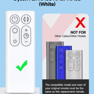 New Replacement Remote Only for Dyson Fan AM06 AM07 AM08, Part NO.965824-01 965824-02 - White