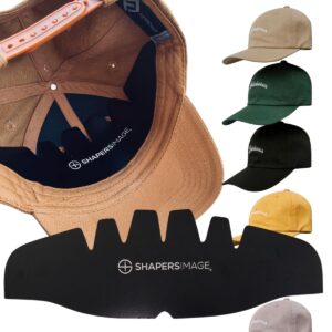 Shapers Image 25-Count (Black with Logo) Paperboard Baseball Cap Crown Inserts- Ideal for Retailers,Wholesalers,Distributors, Manufacturers