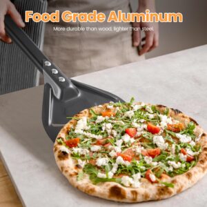 Pizza Turning Peel - Pizza Turner - Restaurant-Grade Aluminum Perforated Pizza Peel Lightweight Metal Outdoor Pizza Oven Accessories