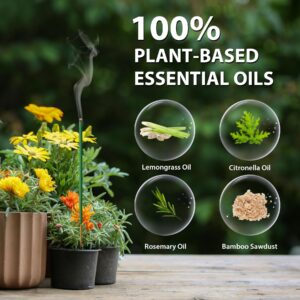 Mosquito Repellent Outdoor Patio 120 PCS, Citronella Oil Mosquito Incense Sticks Indoor Home Pet Family Safe, Natural Plant-Based Bug Insect Barrier for Yard Garden Lawn Camping Fishing