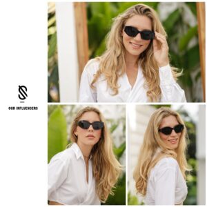 SOJOS Trendy Hexagonal Polarized Sunglasses for Womens Mens,Retro Polygon Shades Designer Inspired UV400 Sun Glasses SJ2307