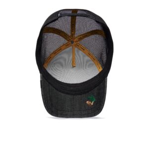 Goorin Bros. Unisex Silky Roots Collection Denim Adjustable Trucker Hat, Black (Silky Cock), One Size