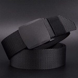 Sapraisee Tactical Belts Mens Nylon Belt Military Belt for men Web Canvas Belt Extended Size Women's Non Metal Plastic Buckle