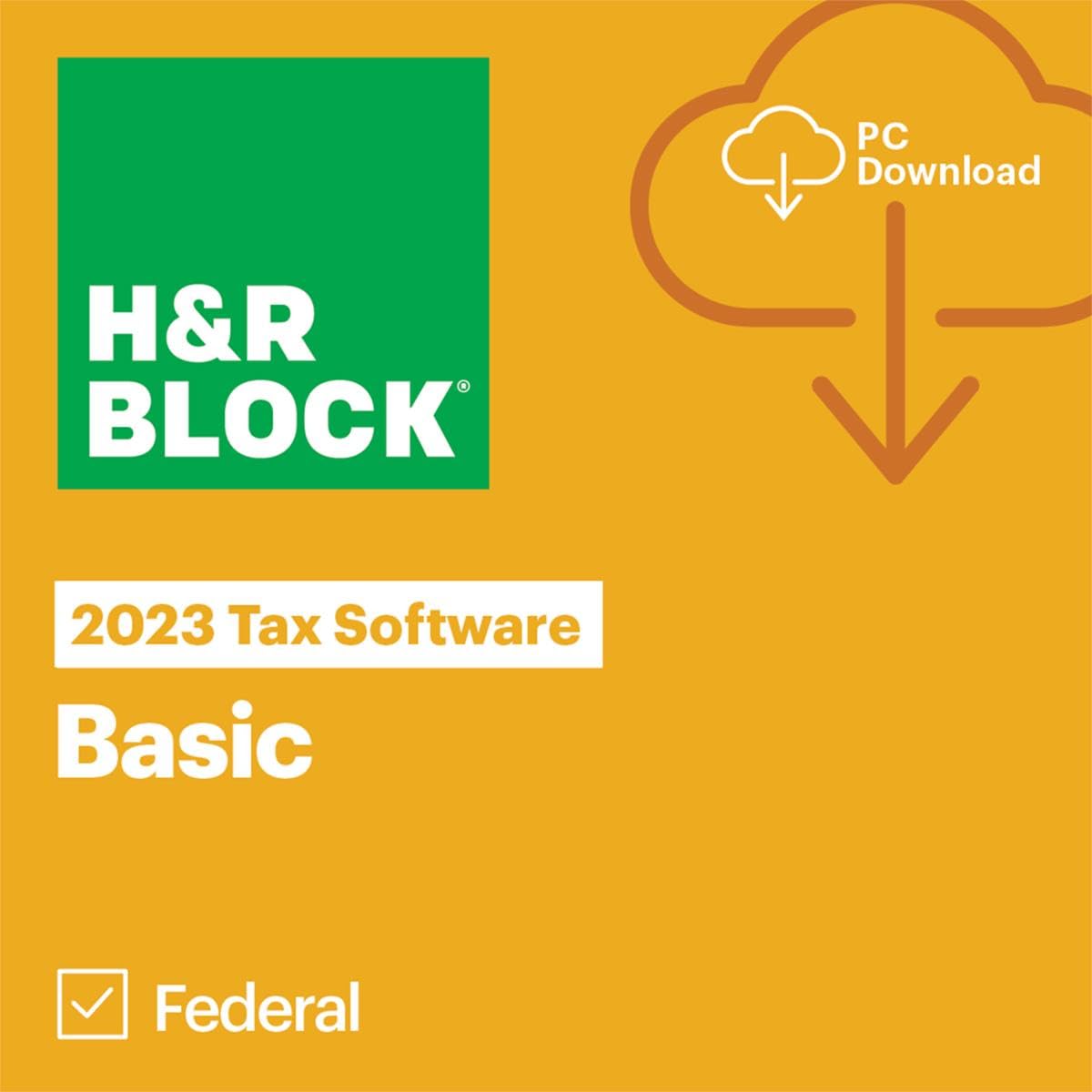 H&R Block Tax Software Basic 2023 for Mac, 1-User, Download