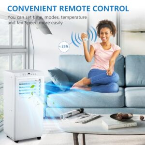 Portable Air Conditioner 3 in 1 with Remote Cool, 10000 BTU(ASHRAE)/6500 BTU (SACC), Dehumidifier & Fan Modes For Home Up To 450 Sq.Ft, Installation Kit For Room, Office, Dorm, Bedroom