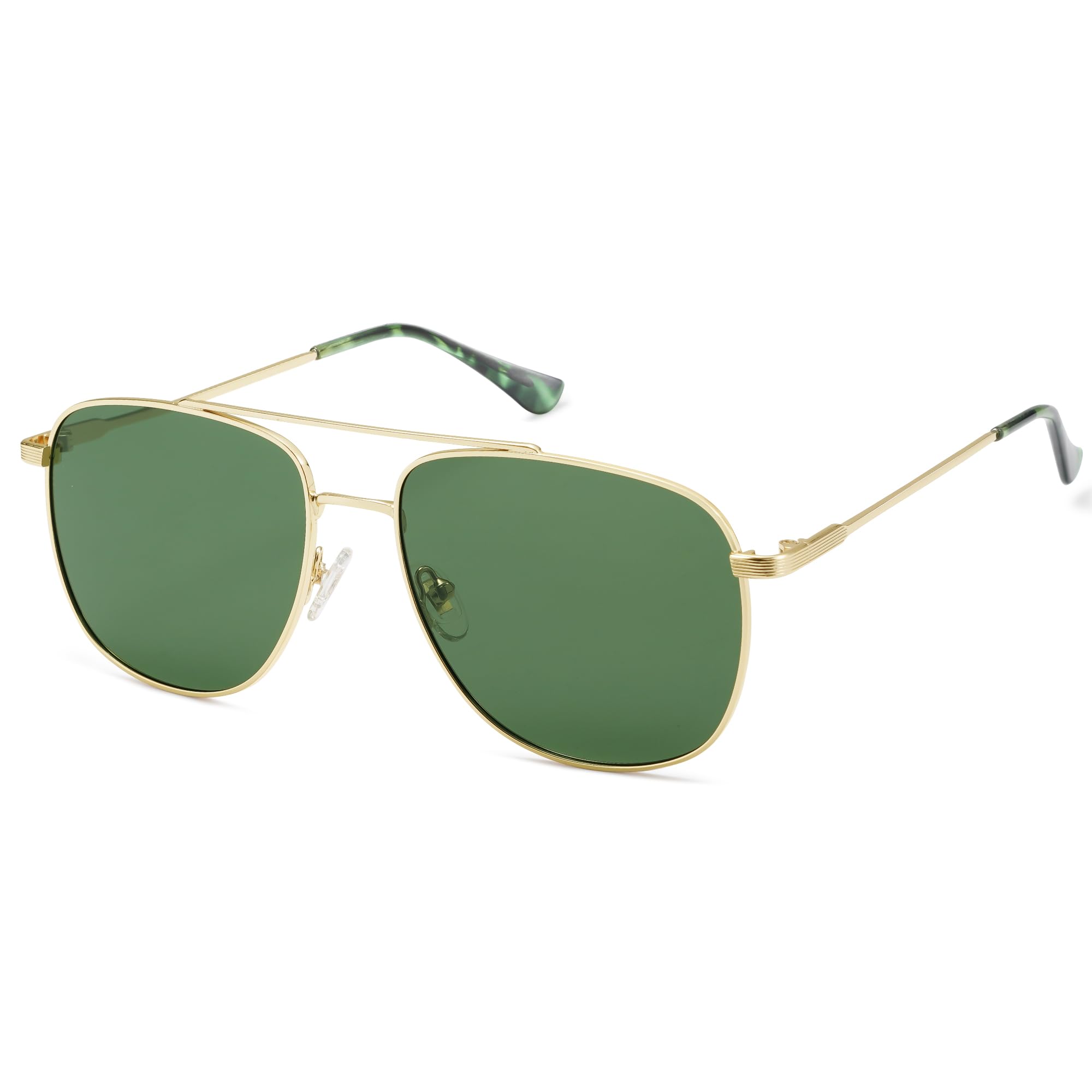 SOJOS Polarized Aviator Sunglasses Womens Men Trendy Designer Shades SJ1218,Green