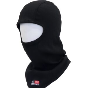 BOCOMAL FR Balaclava Face Mask 7oz Flame Resistant Covering Welding Hood Arc Rated NFPA2112 CAT2 One Size Black