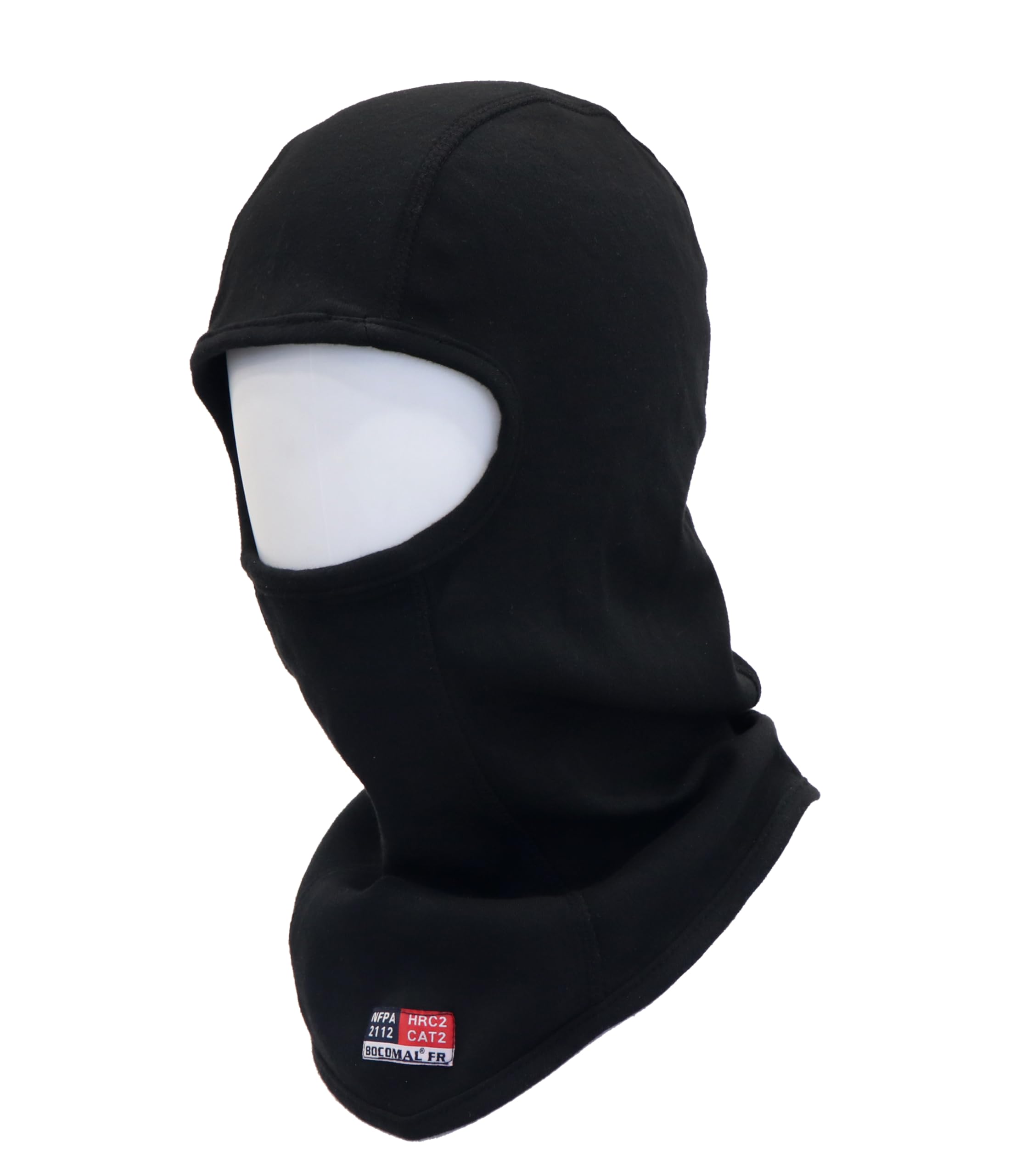 BOCOMAL FR Balaclava Face Mask 7oz Flame Resistant Covering Welding Hood Arc Rated NFPA2112 CAT2 One Size Black