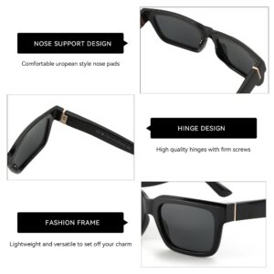 ZENOTTIC Rectangle Sunglasses for Men Women Polarized UV400 Protection Classic Trendy Driving Sun Glasses