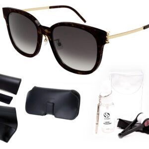 SAINT LAURENT SL M48S C/K Sunglasses + Bundle with eSHADES Luxury Eyewear Kit