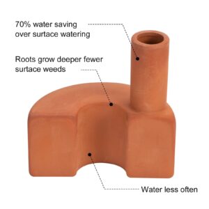 JUMILAND Self-Watering Terracotta Plant Watering Devices Automatic Plant Watering Spikes Easy Self-Irrigation for Houseplants, Garden, and Flowers.