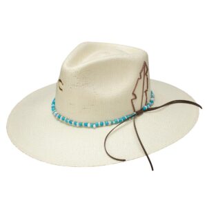 charlie 1 horse midnight toker fashion straw cowgirl hat natural large, beige