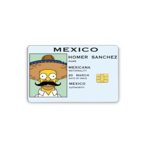 credit card vinyl skins homer sanchez (small chip)