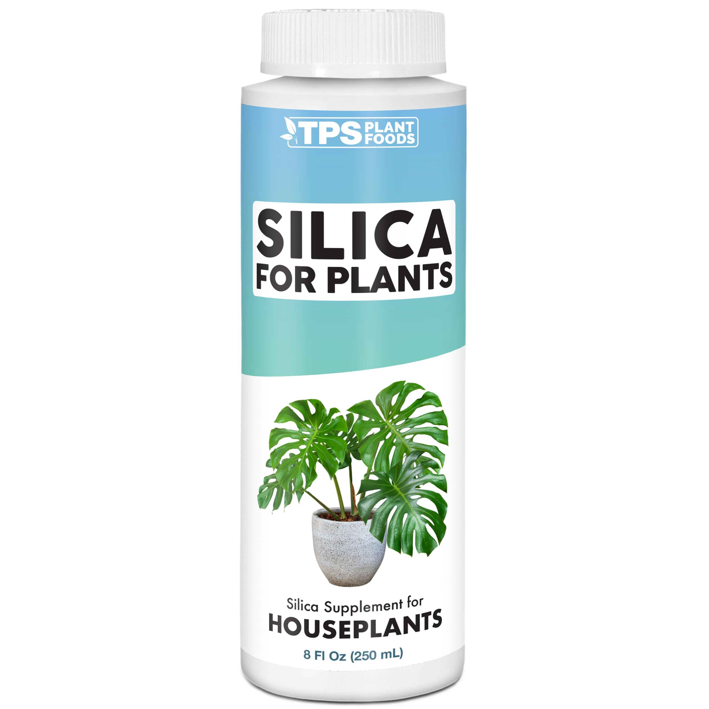 Silica for Houseplants, Liquid Silicon Plant Food for Strong Stems and Healthy Leaves, Liquid Plant Fertilizer 8 oz (250mL)