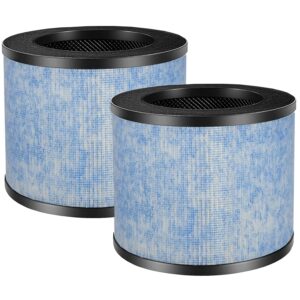 skydiras f100 true hepa repalcement filter, compatible with instant ap100 air purifier, compare to f100 hepa filter, removes dust/odors/allergens, 2-pack