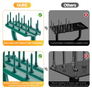 Lawn Aerator Spikes Aerating Tool, Manual Yard Aerator Tools with 13 Soil Spikes, T-Handle, Wide Foot Plate, Yard Aerators for Lawn Yard & Garden