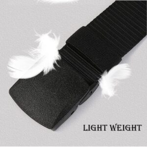 Sapraisee Tactical Belts Mens Nylon Belt Military Belt for men Web Canvas Belt Extended Size Women's Non Metal Plastic Buckle