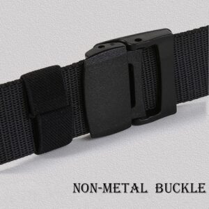 Sapraisee Tactical Belts Mens Nylon Belt Military Belt for men Web Canvas Belt Extended Size Women's Non Metal Plastic Buckle