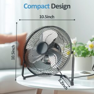 BEESTAR Floor Fan,3-Speed Portable Metal Fan, Fan Quiet for Home, High Velocity Floor Fan with Adjustable Tilt for Home Office Bedroom,Black (9 INCH)