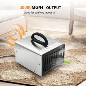 0zone Generator, 30000 mg/h 0zone Machine Ionizer for Home, Car, Basement, Industrial, Commercial Silver