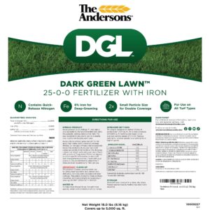 The Andersons Professional DGL Dark Green Lawn™ 25-0-0 Fertilizer with Iron - Covers 5,000 sqft. (18lb. Bag)