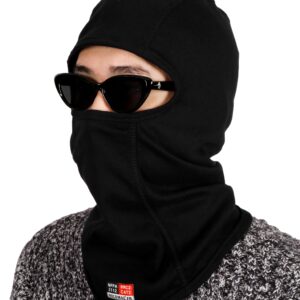 BOCOMAL FR Balaclava Face Mask 7oz Flame Resistant Covering Welding Hood Arc Rated NFPA2112 CAT2 One Size Black