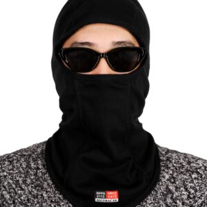 BOCOMAL FR Balaclava Face Mask 7oz Flame Resistant Covering Welding Hood Arc Rated NFPA2112 CAT2 One Size Black