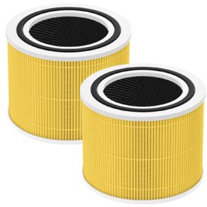 2 pack core 300 replacement filter for levoit core 300 and core 300s air purifier, 3-in-1 core 300 pet aller-gy filter efficiency activated carbon filtration system, core 300-rf-pa