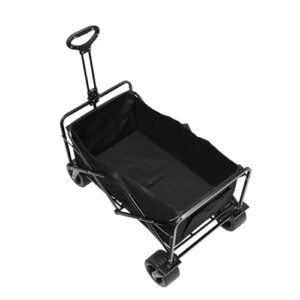 VEVOR Collapsible Folding Wagon Cart, 220lbs Heavy Duty Wagons Carts Foldable with Wheels, Outdoor Portable Garden Cart Utility Wagon for Groceries Camping Sports with Large Capacity & Drink Holder