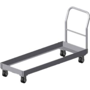 triple with handle chill tray aluminum dollies- - 37.25 x 22.75 x 66.75 in.