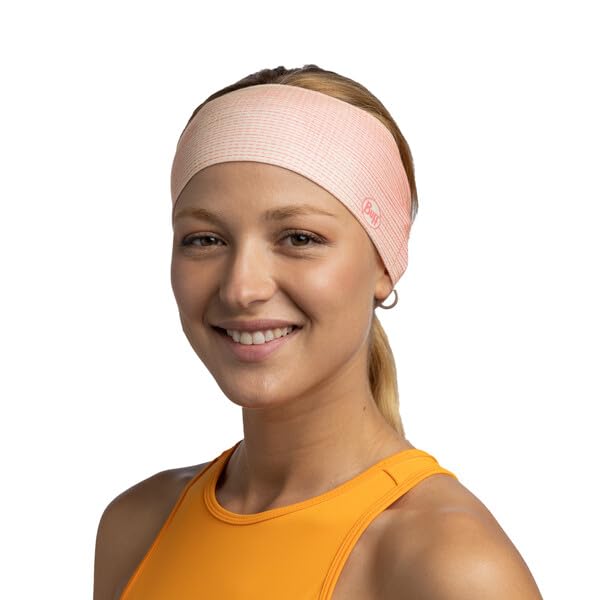 BUFF CoolNet UV Ellipse Headband, UPF 50 Sun Protection, Breathable, Cooling Hair Wrap, Versatile, Quick Dry Bandana, Ahin Apricot, Adult Size