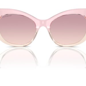 SWAROVSKI SK6020 Sunglasses, Transparent Pink To Clear/Gradient Violet, 55 mm