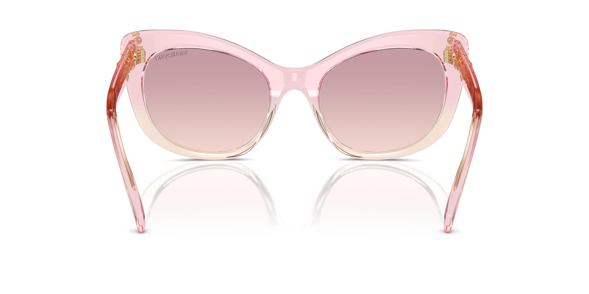 SWAROVSKI SK6020 Sunglasses, Transparent Pink To Clear/Gradient Violet, 55 mm