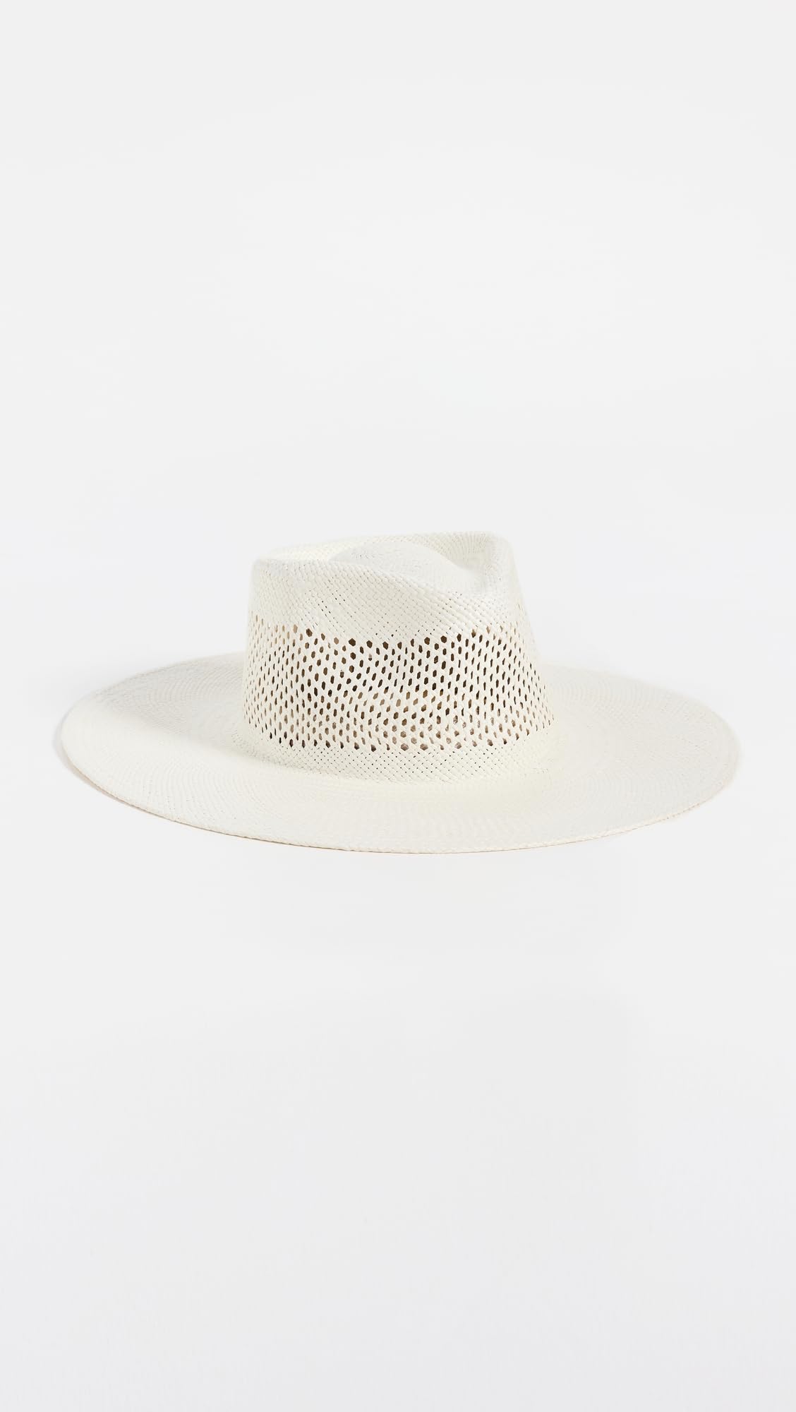 Brixton Women's Jo Panama Straw Rancher Hat, Panama White, M