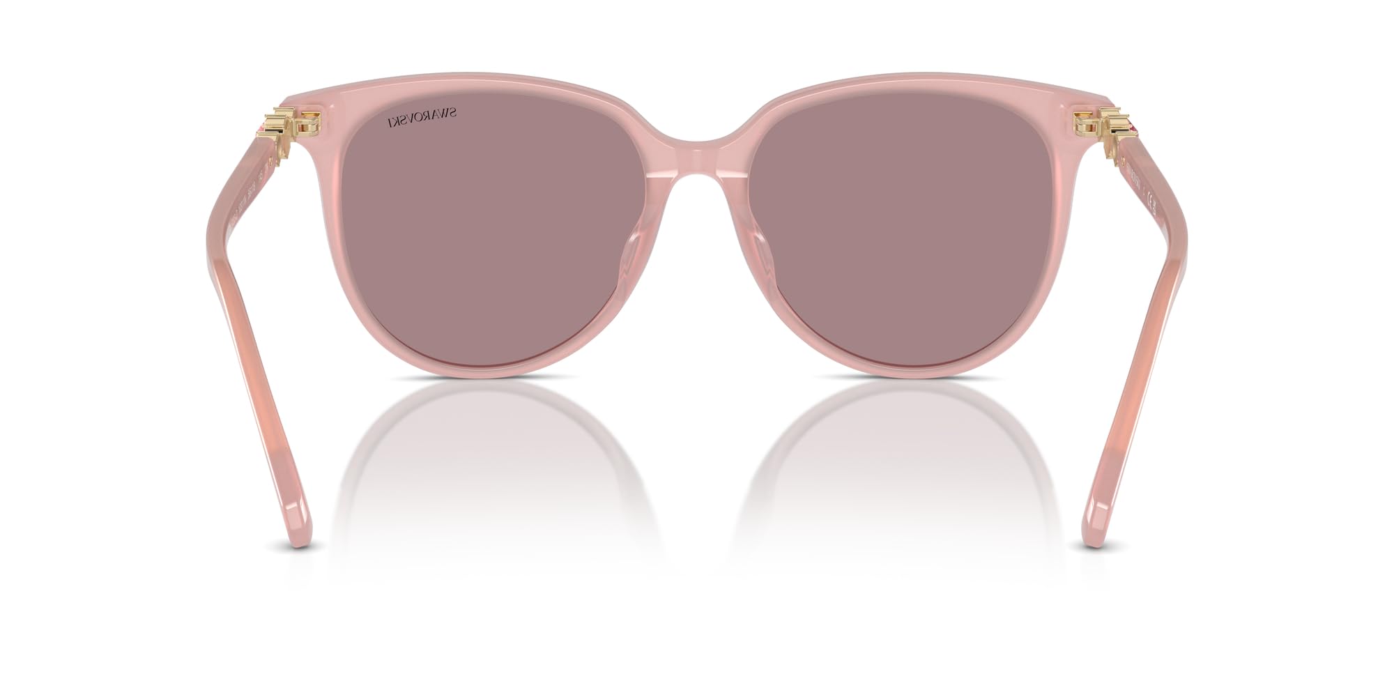 SWAROVSKI SK6023D Sunglasses, Milky Pink/Light Purple Brown, 56 mm