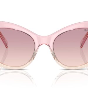 SWAROVSKI SK6020 Sunglasses, Transparent Pink To Clear/Gradient Violet, 55 mm