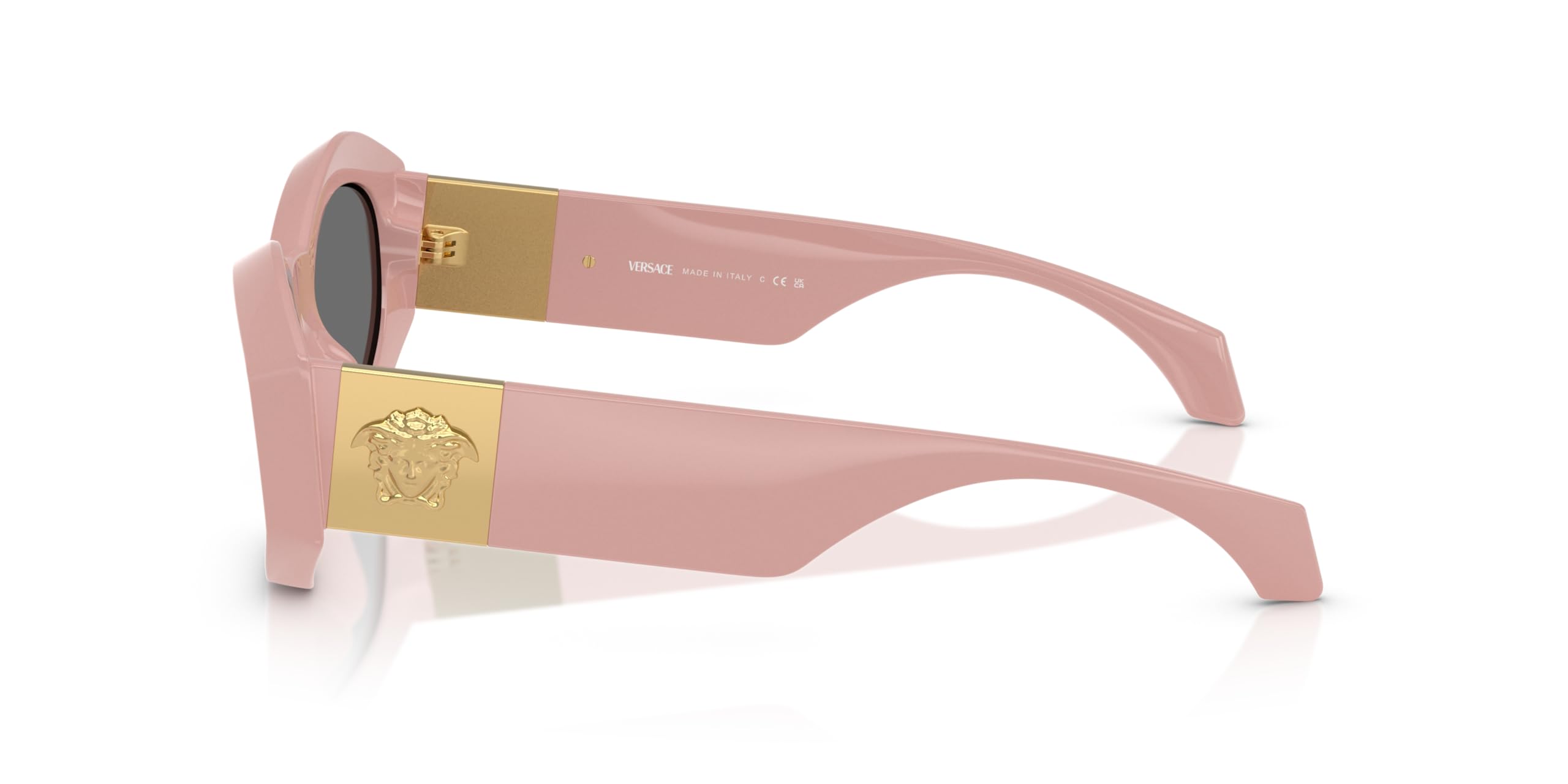 Versace Woman Sunglasses Pink Frame, Grey Lenses, 54MM