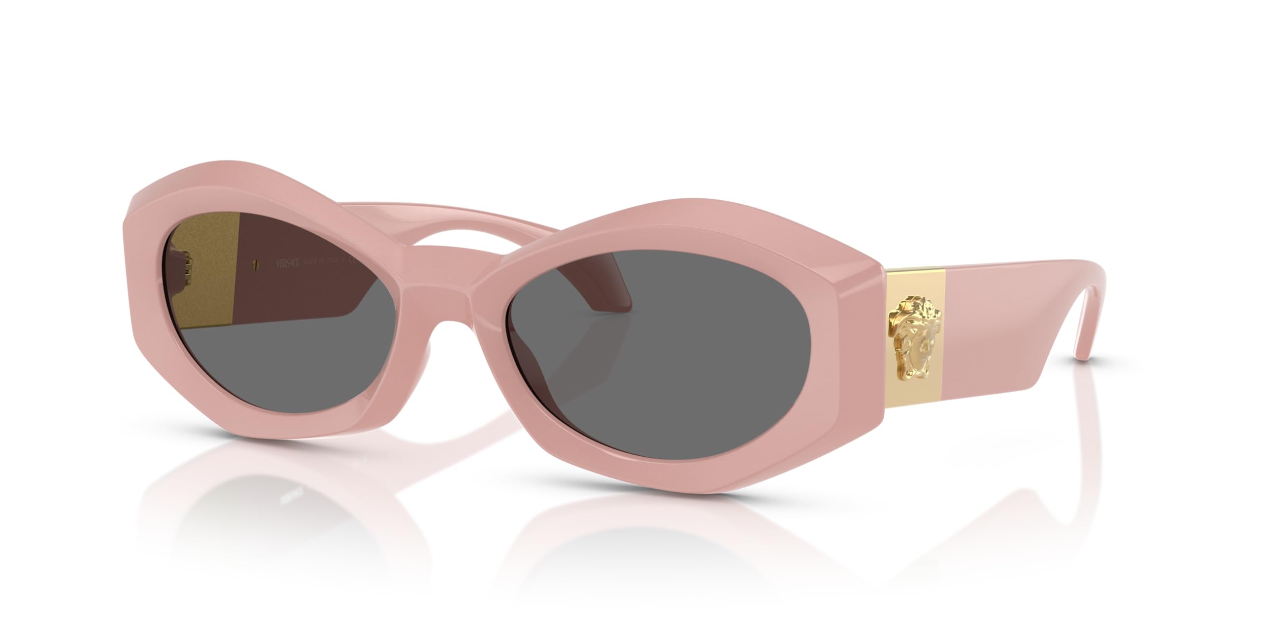 Versace Woman Sunglasses Pink Frame, Grey Lenses, 54MM