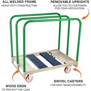 Reykilor 2000 lbs Panel Truck with Swivel Casters, Heavy Duty Panel Dolly Cart Drywall Sheet Cart Platform Truck Cart for Garage, Home, Warehouse 24 x 36 inch