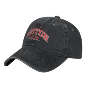 Gwokloeng Boston Hat Men Women Unisex Baseball Caps Graphic Cap Black