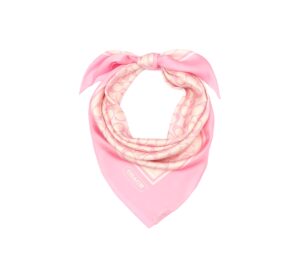 coach womens vintage signature printed silk square scarf, soft pink