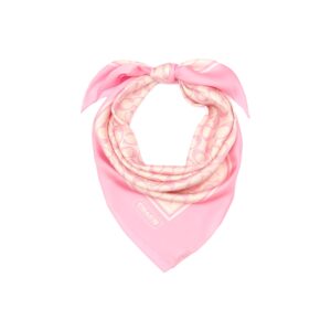 Coach Womens Vintage Signature Printed Silk Square Scarf, Soft Pink