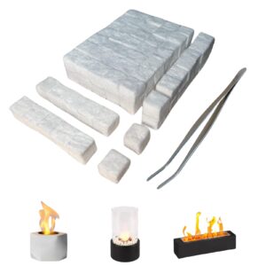 maferliy 96 pcs small ceramic wool wick for tabletop fire pit, suitable for ethanol fireplace fuel，carbon felt wick for indoor tabletop fire pit bioethanol fuel