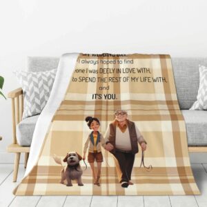 valentines couple throw blanket for him and her - anniversary wedding gift for couple husband wife - ideal blankets for couch, sofa, bedroom & living room