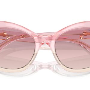 SWAROVSKI SK6020 Sunglasses, Transparent Pink To Clear/Gradient Violet, 55 mm