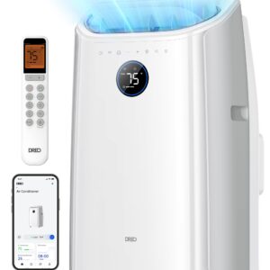 Dreo Portable Air Conditioners, 14,000 BTU Air Conditioner for Bedroom with Drainage-free Cooling, 46dB Quiet, APP/Voice/Remote, 24h Timer with Fan & Dehumidifier, Smart AC Unit for Room Indoors