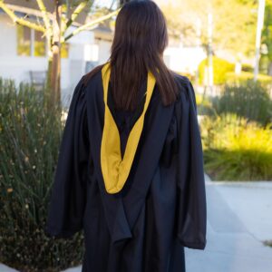 Endea Graduation Bachelors Hood for Science, Mathematics, Political Science, College Degrees - University Academic Regalia (Gold/Gold/Black)